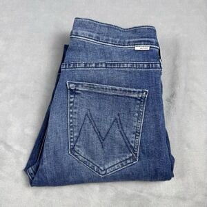 Mother The Mid Rise Dazzler Ankle Fray Womens Size 28 We The Animals Wash